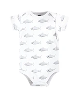 Hudson Baby Boys Cotton Bodysuits, Jawsome Bro, 9-12 Months