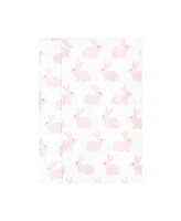 Hudson Baby Boys and Girls Cotton Poly Flannel Burp Cloths 8-Pack, Pink Honey Bunny, One Size