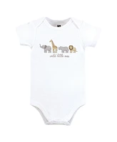 Hudson Baby Boys Cotton Bodysuits, Hello World Safari, Preemie