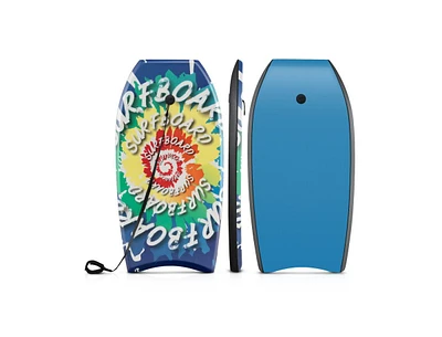 33/37/41 Inches Lightweight Body Board Boogie Board with Eps Core Xpe Deck Hdpe Bottom Multicolor4