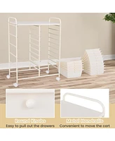 15-Drawer Utility Rolling Organizer Cart Multi-Use Storage