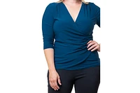 Kiyonna Plus Femme Fatale Faux Wrap Top