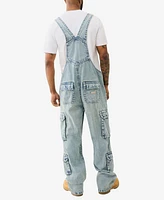 True Religion Men's Double Cargo Big T Overall Jeans