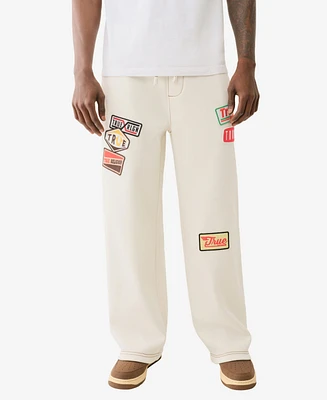 True Religion Men's Patch Big T Baggy Sweatpants
