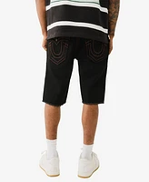 True Religion Men's Ricky Single Needle Flap Fray Hem Shorts