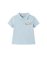 Andy & Evan Toddler Boys Toddler/Child Lt Blue Textured Polo and Shorts Set