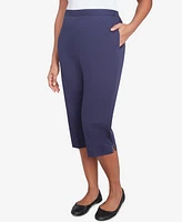 Alfred Dunner Women's Land of The Free Star-Studded Capri Pants