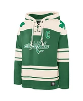 '47 Brand Men's Alexander Ovechkin Kelly Green Washington Capitals St. Patrick's Day Player Name Number Lacer Pullover Hoodie