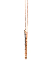 Le Vian Chocolate Ombre Diamond Cascading Adjustable 19" Statement Necklace (2 ct. t.w.) in 14k Rose Gold