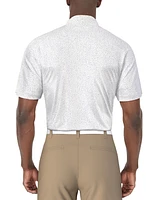 Pga Tour Men's Short Sleeve Confetti Print Golf Polo Shirt