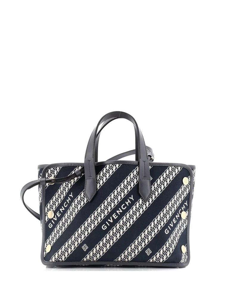 Pre-Owned Givenchy Mini Bond Shopper Tote Logo Jacquard Canvas