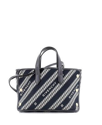 Pre-Owned Givenchy Mini Bond Shopper Tote Logo Jacquard Canvas