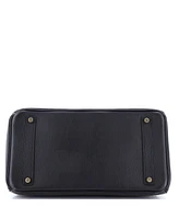 Pre-Owned Hermes Birkin 35 Handbag Black Ardennes with Gold Hardware