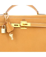 Pre-Owned Hermes Kelly 32 Handbag Ardennes with Gold Hardware