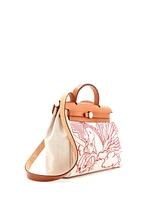 Pre-Owned Hermes 31 Herbag Zip Pegase Pop Toile and Leather