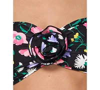Kate Spade Women's Rosette-Trim Bandeau Bikini Top
