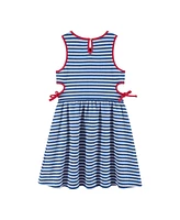 Andy & Evan Big Girls Toddler/Child Navy Striped Textured Rib Knit Dress