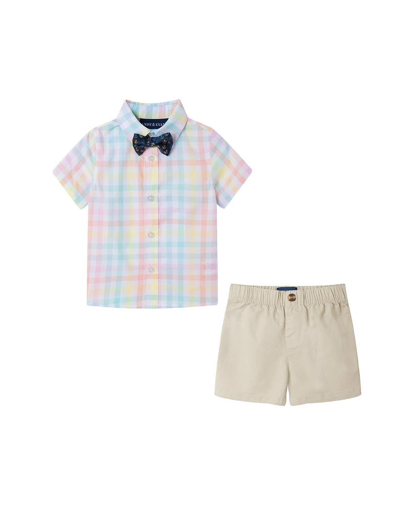 Andy & Evan Baby Boys Plaid Suspender Set