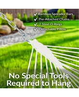 Outdoor Hammock with Spreader Bar - 450-Pound Capacity Curved Mountainside