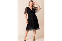Kiyonna Plus Margot Mesh Cocktail Dress