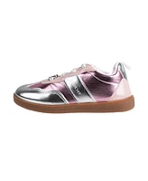 Bebe Toddler Girls Heart Lace Plate and Printed Lining Sneakers