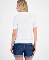 Nautica Jeans Women's Cotton Textured-Knit Sweater