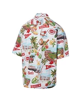 Reyn Spooner Men's White Cincinnati Reds Scenic Button-Up Shirt