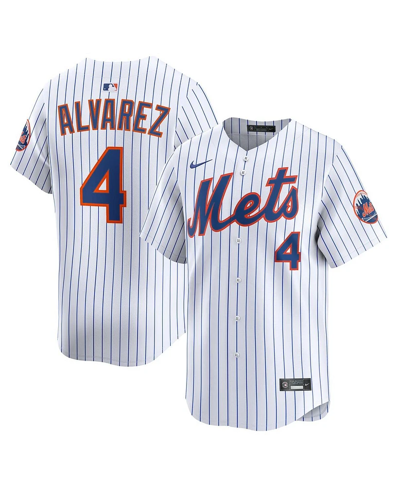 Nike Men's Francisco Alvarez White New York Mets Home Limited Player Jersey