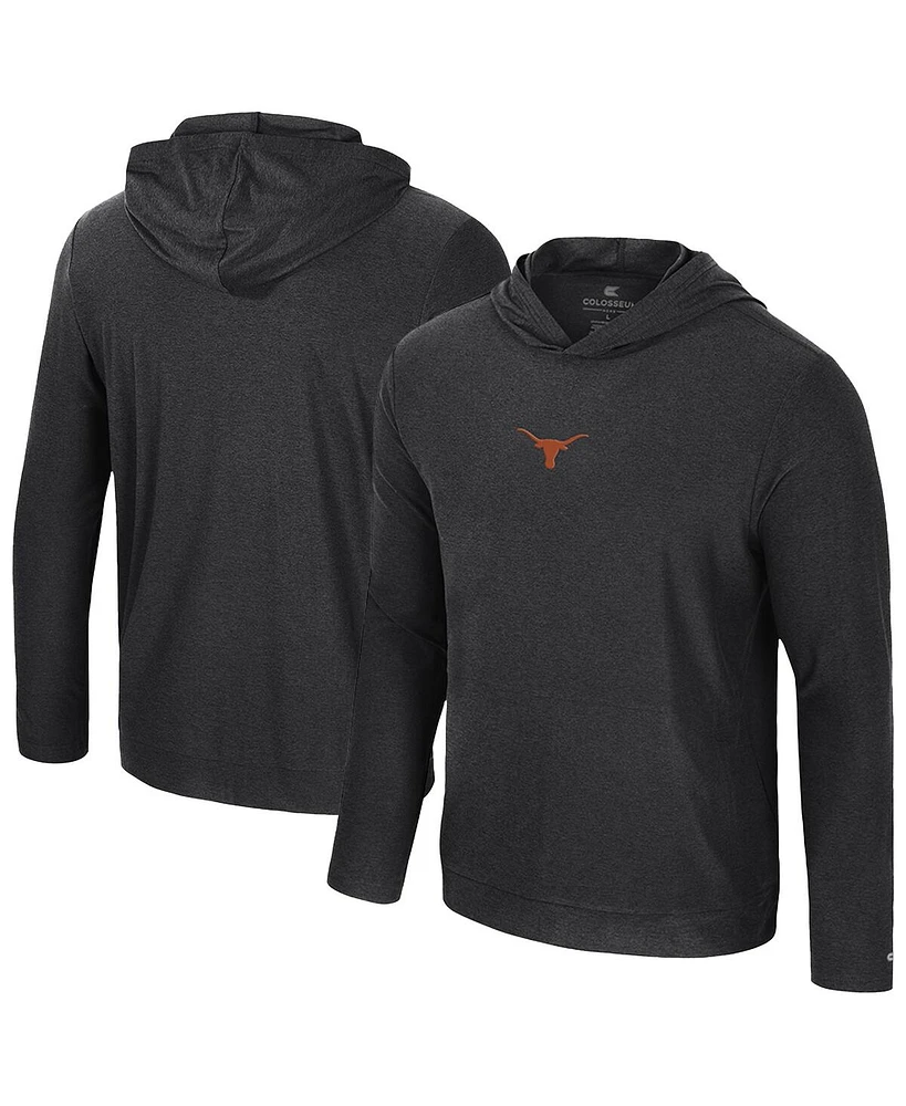 Colosseum Men's Black Texas Longhorns Long Sleeve Hooded T-Shirt