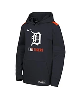Nike Big Boys and Girls Navy Detroit Tigers Authentic Collection Performance Pullover Hoodie