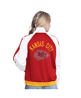 G-iii 4Her by Carl Banks Women's White/Red Kansas City Chiefs Rally Rhinestone Full-Zip Track Jacket