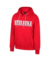 Colosseum Women's Scarlet Nebraska Huskers Reflection Rhinestone Drawcord Pullover Hoodie