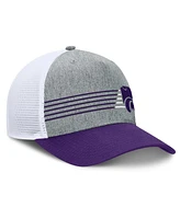 Fanatics Men's Heather Gray/Purple Kansas State Wildcats Profile Trucker Adjustable Hat