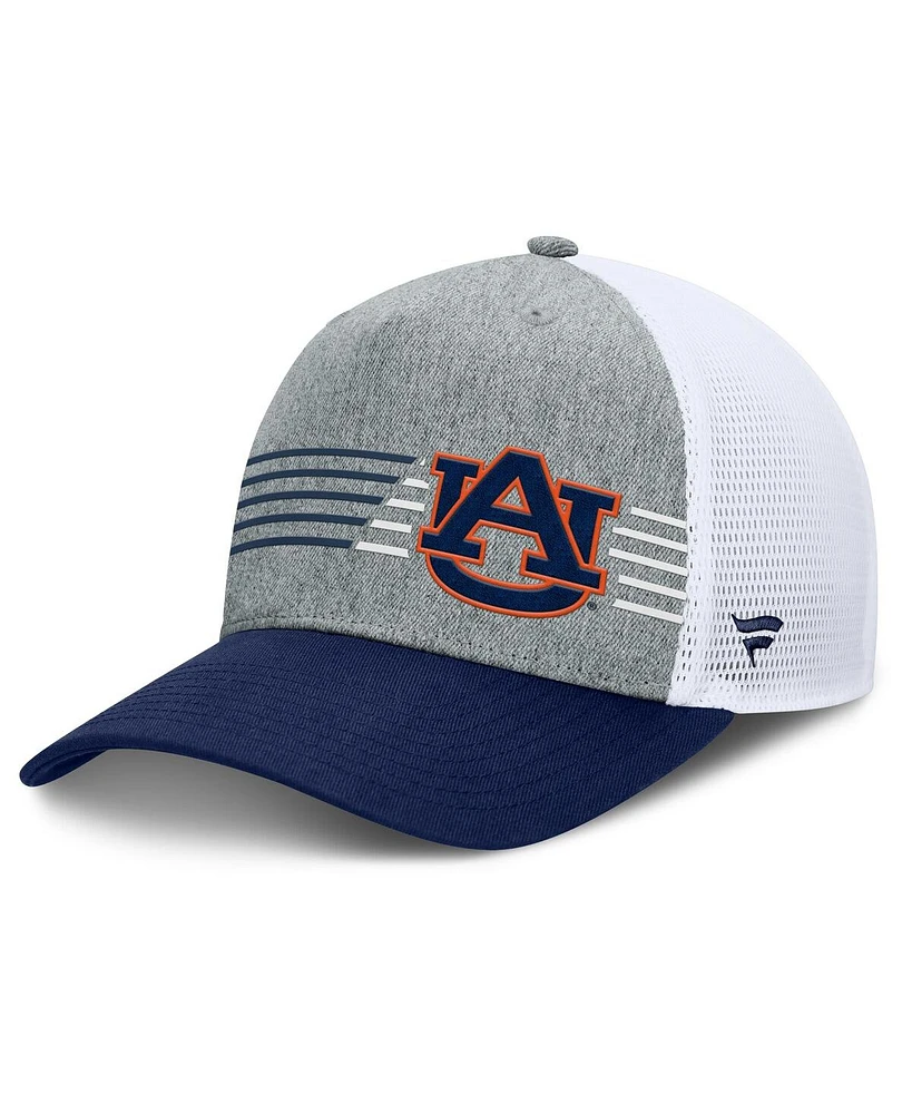 Fanatics Men's Heather Gray/Navy Auburn Tigers Profile Trucker Adjustable Hat