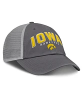 Fanatics Men's Charcoal Iowa Hawkeyes Ionic Trucker Adjustable Hat