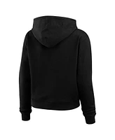 Wear by Erin Andrews Women's Black Boston Bruins Waffle-Knit Pullover Hoodie