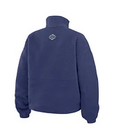 Wear by Erin Andrews Women's Blue Tampa Bay Lightning Polar Fleece Half-Zip Jacket