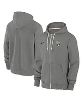 Nike Men's Charcoal Cincinnati Reds Authentic Collection Travel Performance Full-Zip Hoodie
