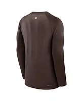 Nike Men's Brown San Diego Padres Authentic Collection Game Time Raglan Performance Long Sleeve T-Shirt