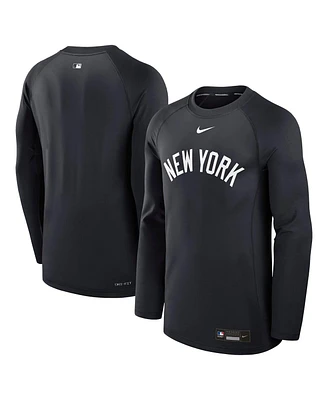 Nike Men's Navy New York Yankees Authentic Collection Game Time Raglan Performance Long Sleeve T-Shirt