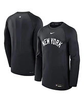 Nike Men's Navy New York Yankees Authentic Collection Game Time Raglan Performance Long Sleeve T-Shirt