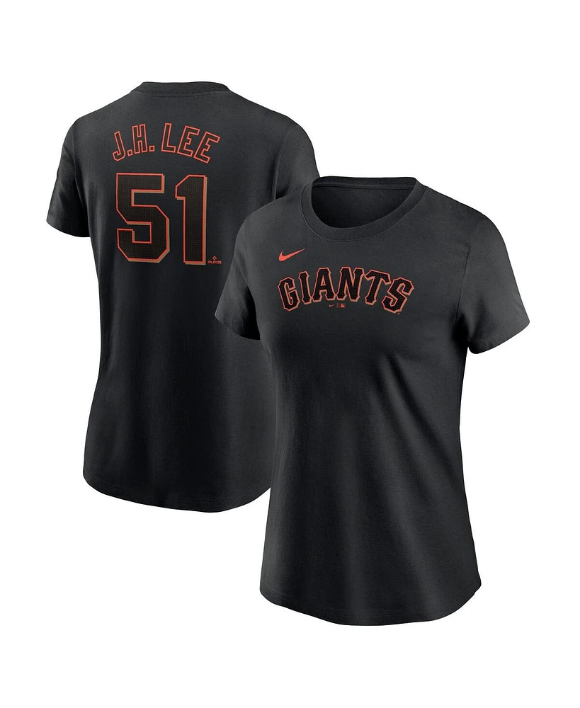 Nike Women's Jung Hoo Lee Black San Francisco Giants Fuse Name Number T-Shirt