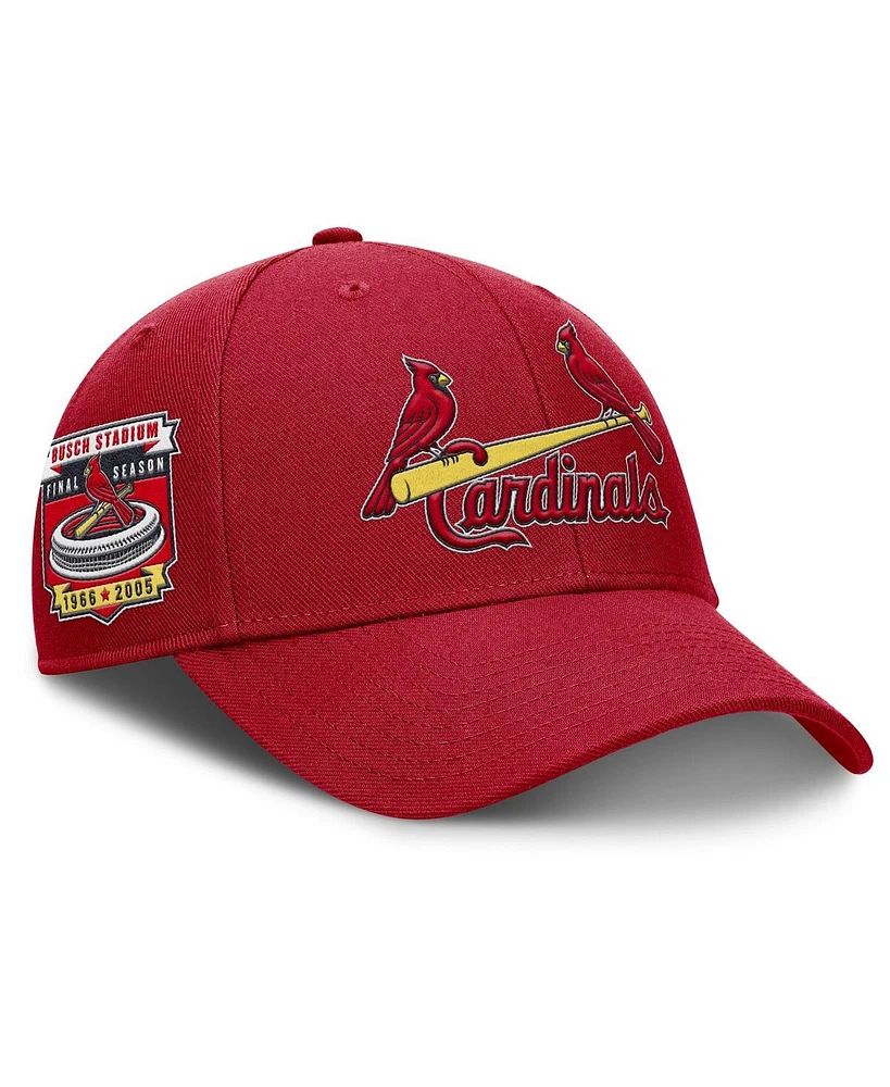 Nike Men's Red St. Louis Cardinals Rise Gaberdine Adjustable Hat