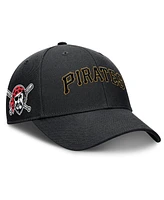 Nike Men's Black Pittsburgh Pirates Rise Gaberdine Adjustable Hat