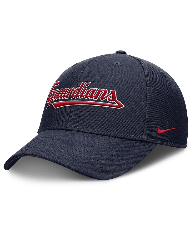 Nike Men's Navy Cleveland Guardians Rise Gaberdine Adjustable Hat