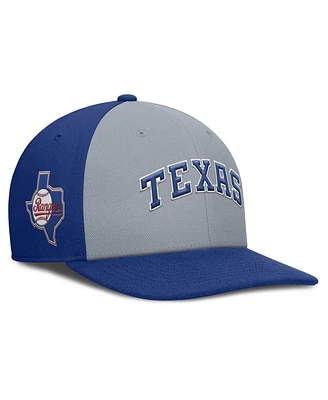 Nike Men's Gray/Royal Texas Rangers Pro Performance Snapback Hat