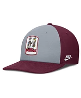 Nike Men's Gray/Burgundy Philadelphia Phillies Pro Performance Snapback Hat