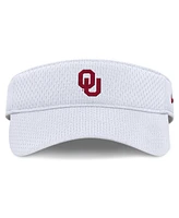 Nike Men's and Women's White Oklahoma Sooners 2025 Dugout Softball Ace Performance Adjustable Visor Hat