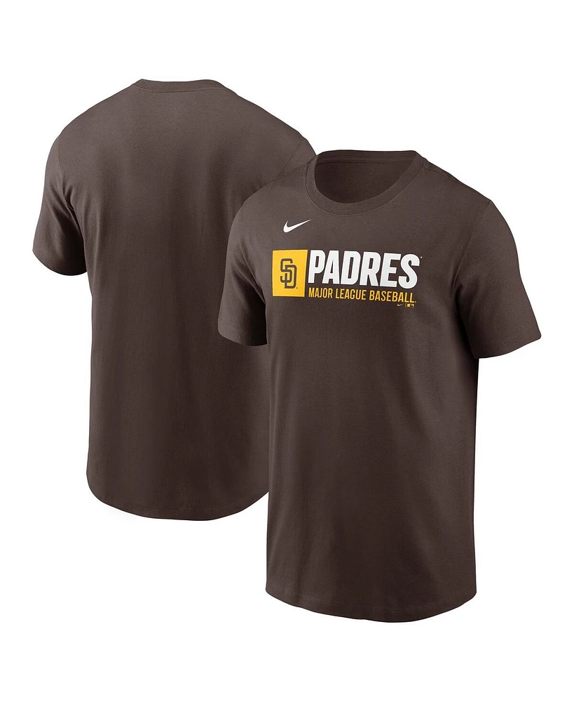 Nike Men's Brown San Diego Padres Team Block T-Shirt