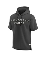 Fanatics Men's Charcoal Philadelphia Eagles Elements Future Ground Lettering Short Sleeve Pullover Hoodie